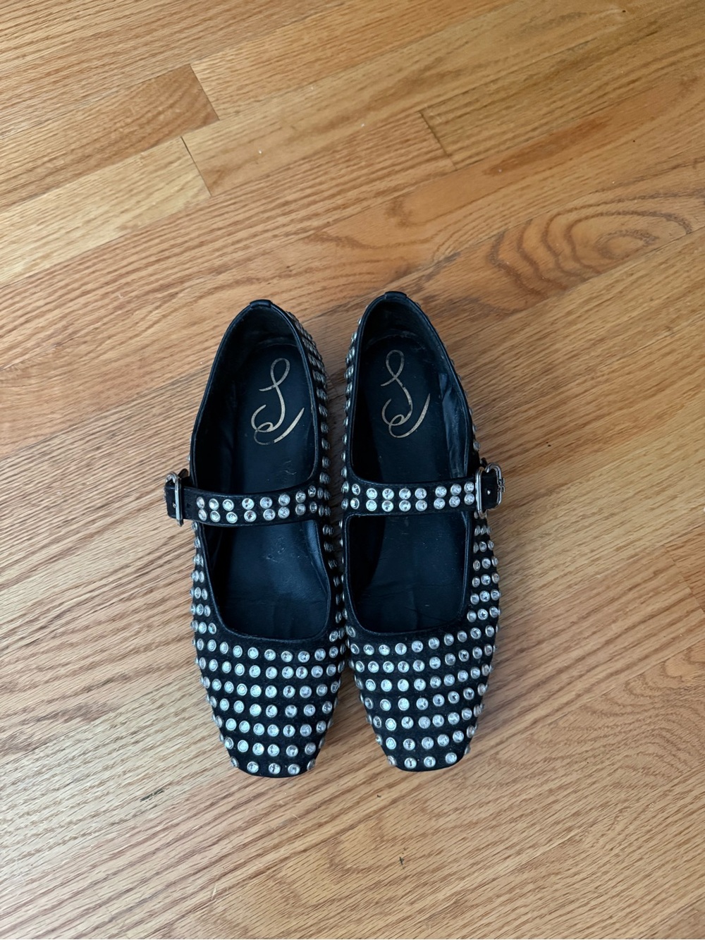 Sam Edelman rhinestone mary jane flats